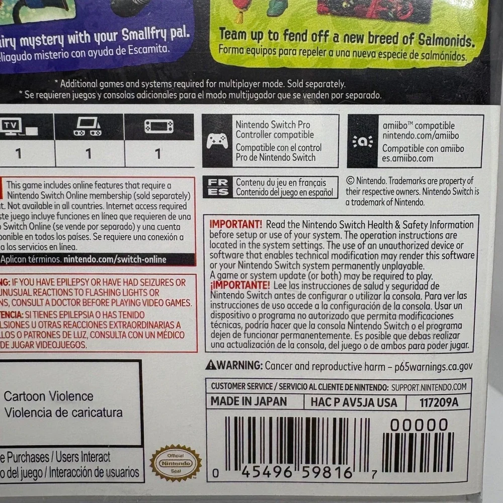 Splatoon 3 Nintendo Switch Game New Sealed USA Action Shooter 2022